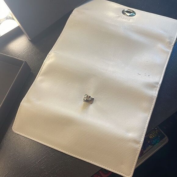 Jared WOLF London Travel Jewelry Roll Cream Leather storage box snakeskin - Picture 6 of 12